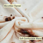 Tortilla Food Creations Blanket Fun Novelty Double Sided Taco Pattern Soft Flannel Throw Blanket Warp Adults Kids Dia 60 inch