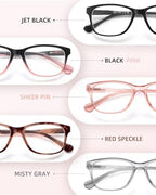 JOLISU 5 Pack Reading Glasses for Women/Men - Fashion Blue Light Readers Computer Eyeglasses W/Spring Hinge&Case(0.75)