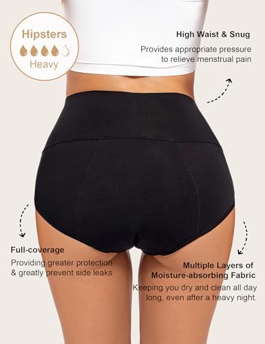 EcoPeriod Period Underwear for Women Heavy Flow High Waist Postpartum Underwear Menstrual Leakproof Period Panties