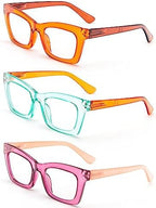 Reading Glasses for Women Oprah Style Oversized Square Spring Hinge Blue Light Blocking Glasses