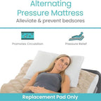 Vive Alternating Air Pressure Mattress Pad Replacement - The Original Bed Sore Prevention Solution - Hospital & Home Mattress Topper - Includes Waterproof Inflatable Ulcer Cushion Pad, Heat Resistant