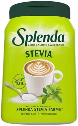 SPLENDA Stevia Zero Calorie Sweetener, Plant Based Sugar Substitute Granulated Powder, 19 oz Jar