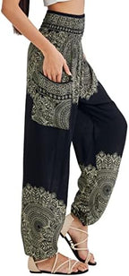 Joob Joob Boho Pants for Women - Hippie Harem Pants Women - Womens Yoga Pants – Comfy Bohemian Flowy Hippie Clothes