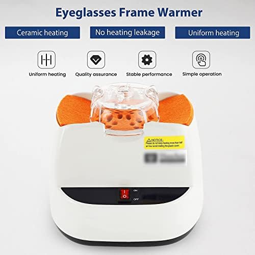 NICHOY 160℃ Eyeglass Frame Heater 550W, Optical Hot Air Frame Adjuster for Non-Metal Spectacle Frames: Resin/Sheets/Etc,Heat Lamp Ceramic (A)