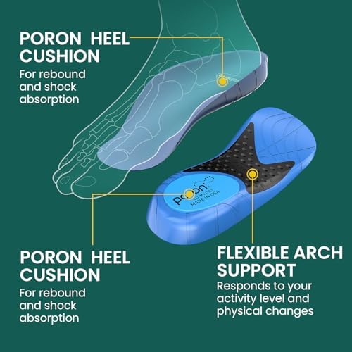 Plantar Fasciitis Heel Insert for Women - Welnove Heel Cup for Heel Pain Relief Heel Cushion Inserts with Flexible Arch Support for Flat Feel Heel Spur Relief,Women 10.5-13 Men 8.5-12