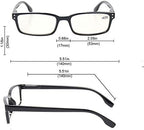 Kerecsen Computer Glasses 2 Pair UV Protection, Anti Blue Rays, Anti Glare and Scratch Resistant Computer Reading Glasses (Black, 0.00, multiplier_x)