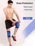 Knee Pads for Women & Men, Basketball Knee Pads Volleyball Knee Pads for Women Men Wrestling Knee Pads Wrestling Gear, Crash Pad Snowboarding Gear Knee Protector Soft Knee Pads for Work (Small, Blue)