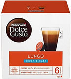 NESCAFÉ Dolce Gusto Lungo Decaffeinated Coffee Pods x16 (Pack of 6, Total 96 Pods)