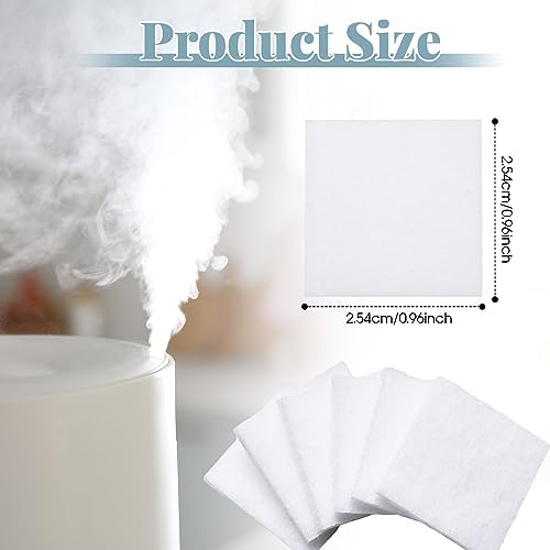 100 Pcs Square Humidifier Essential Oil Pads, 1×0.12 Unscented Replacement Aroma Refill Pads White for Simply Diffusers Home Electronic Equipment Scent Locket Plug-in Accessories