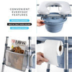 Toilet Seat Risers for Seniors Bedside Commode for Elderly Width and Height Adjustable Raised Toilet Seat with Handles for Elderly Handicap, Elevated, Pregnant, Fit Any Toilet Heavy Duty Up to 400lbs