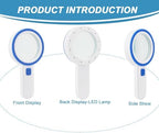 Magnifying Glass with 12 LED Lights, Double Glass Lens Handheld Illuminated Magnifier Reading Magnifying Glass with for Seniors Read, Coins, Stamps, Map, Inspection, Macular Degeneration (Blue)