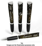 ANINKABOVE Capricorn Zodiac Sign Ballpoint Pens (3-Sided Pen in acrylic case) Zodiac Pen Gift, Cool Constellation Design, Zodiac Gifts Pretty - Fancy Pens Great Astrology Gifts for Women and Men