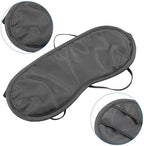 12 PCS Satin Games Sleep Mask Eye Mask Sleep Blindfold Men & Women Night Eyeshade Travel Nap Team Building Games(Black)