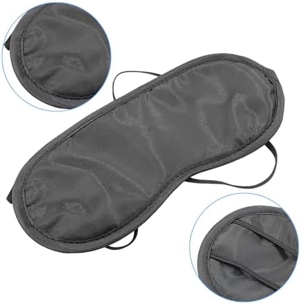 12 PCS Satin Games Sleep Mask Eye Mask Sleep Blindfold Men & Women Night Eyeshade Travel Nap Team Building Games(Black)