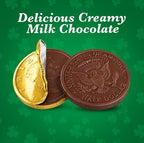 Belgian Milk Chocolate Gold Coins Candy - Smooth, Creamy European Chocolate Wrapped in Gold Foil For St. Patrics Day Party Favors, Candy Buffets, Treasure Hunts & Gift Bags - 25pcs