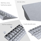 100cm Ramp Mat for Thresholds, Indoor Plastic Ramp Mat for Step Transition, Suitable for Robot Vacuums/Floor Scrubbers.(Gray,100 * 18 * 3cm)