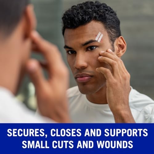 Nexcare Steri-Strip Wound Closure, Breathable Strips Hold Small Wounds Firmly Closed, Great After Sutures or Staples - 30 Wound Closures
