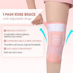 Knee Brace for Women & Men Knee Support Sleeve 1 Pack Knee Compression Sleeve with Strap for Knee Joint Pain Relief, Arthritis, Meniscus Tear, ACL, Workout, Sports, Running (Pink, Large)
