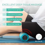 Vibrating Peanut Massage Ball Roller, Electric Double Lacrosse Massage Ball with 4 Intensities for Muscle Pain Relief, Rechargeable Deep Tissue Massage, Yoga Sports Fitness MB300 (Blue)