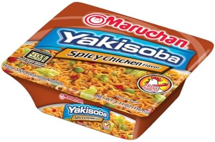 Maruchan Yakisoba Spicy Chicken Flavor, 4.11 Oz, Pack of 8, (4178990743)