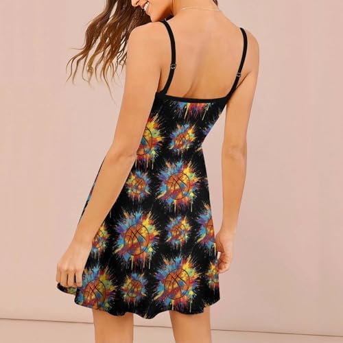 Women's Sleeveless Spaghetti Strap Wedding Guest Party Dress Backless Dresses