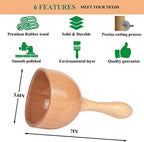 Handhleld Wooden Massage Cup Wood Therapy Massage Tool Body Sculpting Tools for Maderoterapia,Lympahtic Drainage,Anti-Cellulite,Muscle Pain Relief