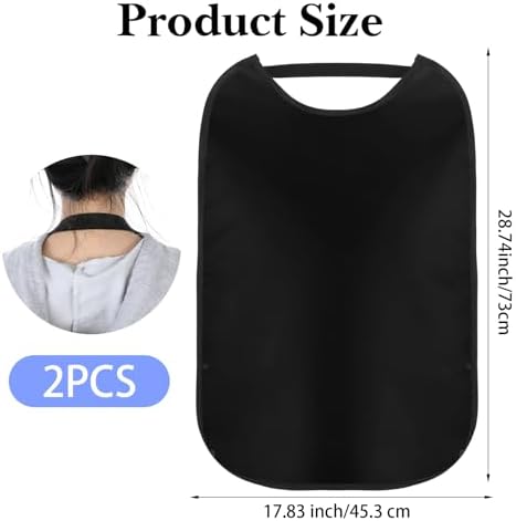 Bremorou Double Layer Stretchable Adult Bibs, Reusable Waterproof Washable Clothing Protector Feeding Bib For Men Women And Seniors Large Adult Bibs For Eating (Black)