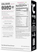 CELSIUS® On-The-Go Powder Sticks Dragonfruit Lime, Essential Energy 2.8 Oz