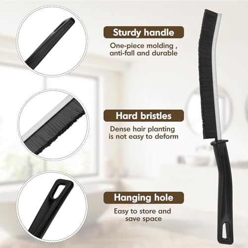 3P Crevice Cleaning Brush Hard Bristle Crevice Grout Cleaner Brush Thin Brush Gap Grout Cleaner for for Household Use, Bathroom, Kitchen