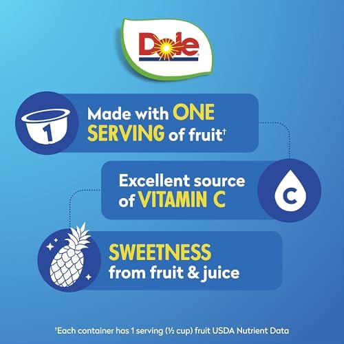 Dole Fruit Bowls Pineapple Tidbits in 100% Juice Snacks, 4oz 24 Total Cups, Gluten & Dairy Free, Bulk Lunch Snacks for Kids & Adults