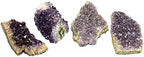 Amogeeli Natural Amethyst Crystal Geode Cluster Specimen for Home Decor, Mineral Raw Stone for Collection