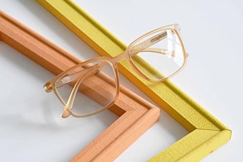Eyekepper Reading Glasses Large Frame Square Readers Spring Hinges Men Women Champagne +2.00