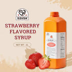 52USA Strawberry Syrup 68 fl oz(2L) Natural Fruit Syrup for Drink Desserts, Boba Tea, Cocktail, Pancakes, Milkshakes, Ice Cream and Shaved Ice, Gluten-Free