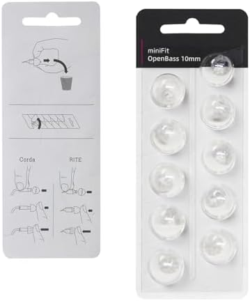 Hearing Aid Domes for Oticon Replacements, Oticon Minifit Open Bass Vent Domes (10 mm/2 Packs）, Universal Domes for Oticon Hearing Aid Supplies.