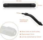 Frienda 12 Pairs Glasses Ear Cushion Silicone Eyeglass Ears Grip Anti Slip Glass Ear Hook Temple Tip Grippers(Black, White)