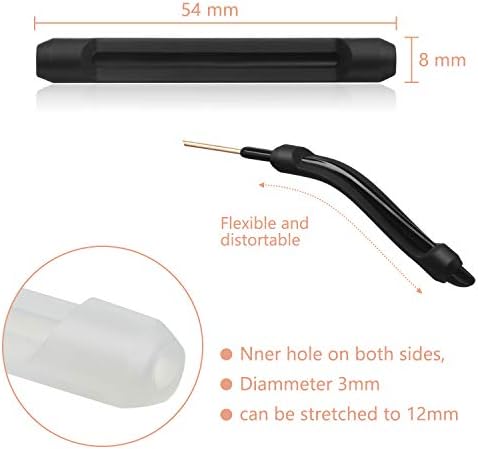 Frienda 12 Pairs Glasses Ear Cushion Silicone Eyeglass Ears Grip Anti Slip Glass Ear Hook Temple Tip Grippers(Black, White)