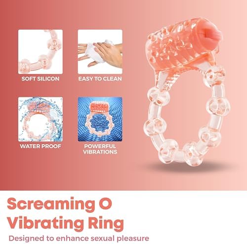 Screaming O Vibrating Ring – 3-Pack Disposable Penis Rings for Couples, Body-Safe, Single-Use Vibrators, Enhances Pleasure for Him & Her