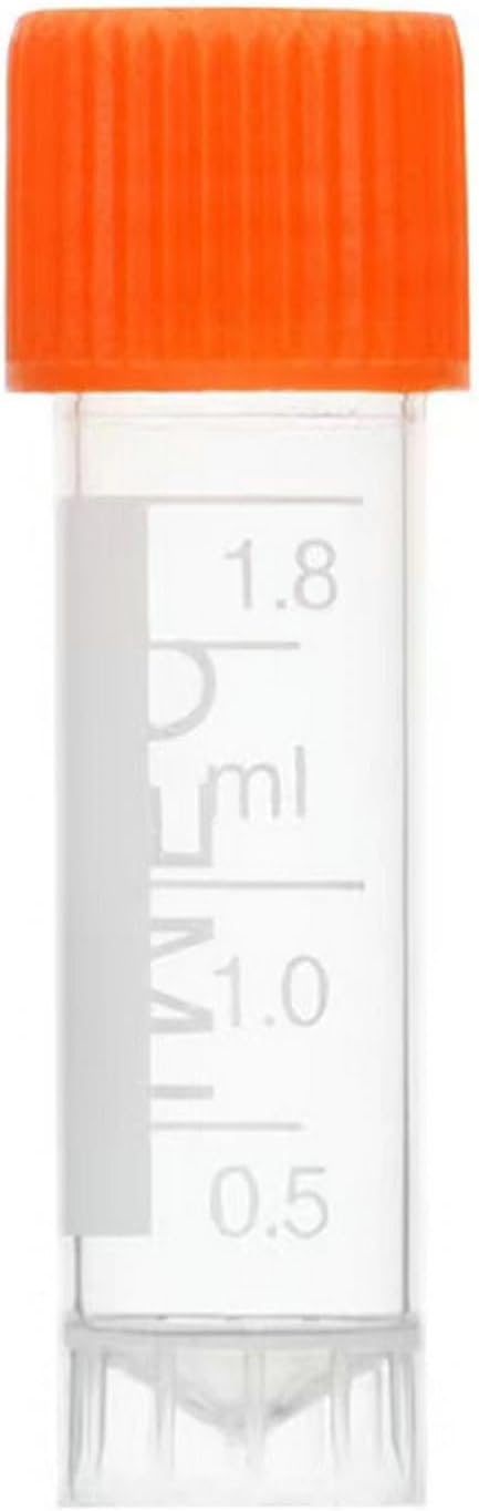 Cryogenic Vials 2ml - Cryo Tubes with Screw Caps - Self Standing Cryogenic Vial (2ml-Orange/(500pcs))