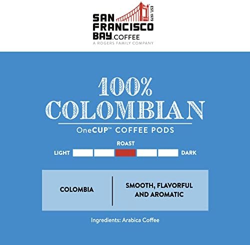 San Francisco Bay Compostable Coffee Pods - 100% Colombian (80 Ct) K Cup Compatible including Keurig 2.0, Medium Roast