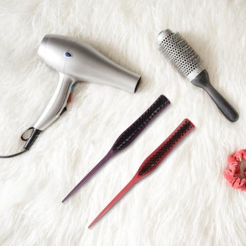 4pcs Tail Hair Combs for Women and Men, Anti-static Hairdressing Styling Brushes, Detangling and Teasing Tools for Curly and Hair Types, Salon and Home Use