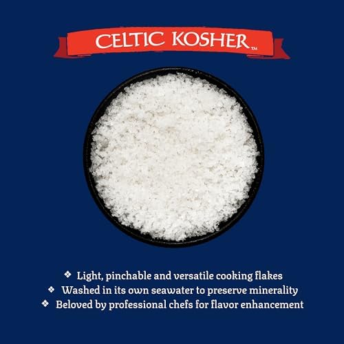 Celtic Sea Salt Kosher – Unrefined Sea Salt, Chef Trusted, Sustainably Harvested, GMP Certified – Cooking, Baking, Meat Seasoning, Pasta Water – 1 lb Resealable Bag