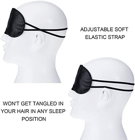 10 Pack Sleep Mask Eye Mask Shade Cover Sleeping Night Blindfold Lightweight Comfortable Soft Eyeshade Cover with Nose Pad and Adjustable Strap for Women Men Travel Sleep Shift Work Naps, Black