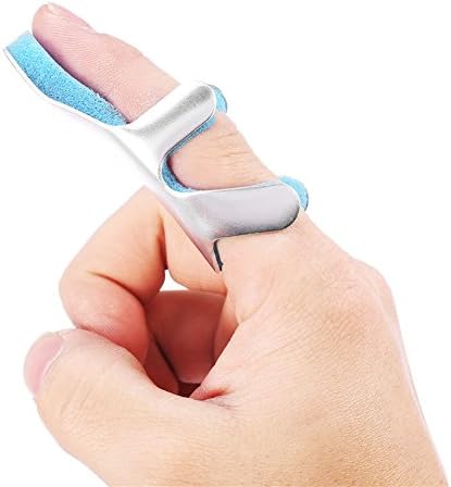 Finger Brace, Padded Aluminium Foldable Frog Finger Splint, Malleable Brace Support Recovery Injury and Finger Knuckle Immobilization(S)