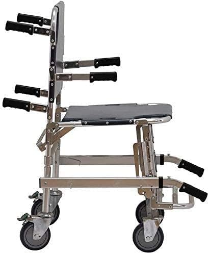 Evacuation Up and Down Stretcher Chair Folding Aluminum Alloy Medical Lift Emergency 4 Wheels Ambulance Firefighter Evacuation Climbing Transport