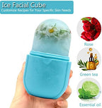Ice Roller for Face and Eye,Facial Beauty Ice Roller Skin Care Tools, Facial Cube, Gua Sha Face Massage, Silicone Ice Mold for Beauty (Blue)