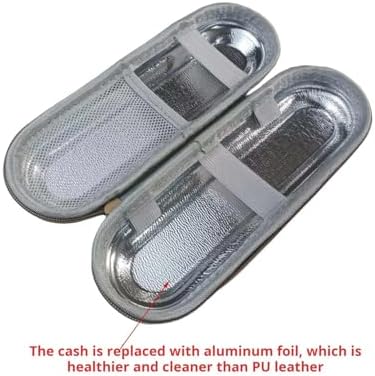 Aluminum Foil Lined Electric Toothbrush Case Compatible for Oral B for Philips Toothbrush, Waterproof Traveling Toothbrush Storage Bag with Mesh Pocket Covers Protection, Only Case