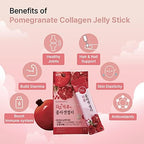 Rg+ Pomegranate Collagen Jelly(20gx14stick) / Anti-Ageing Korean-Beauty /360DA Marine Collagen +Vitamin C&E Ginseng Concentrate for Immune Support, Skin, Hair, Nail & Joint (14)