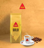Delta Cafés Gold Whole Bean Coffee 500g/17.6 oz – Arabica Blend, Intensity 12, Naturally Roasted Espresso Beans with Cereal & Popcorn Notes