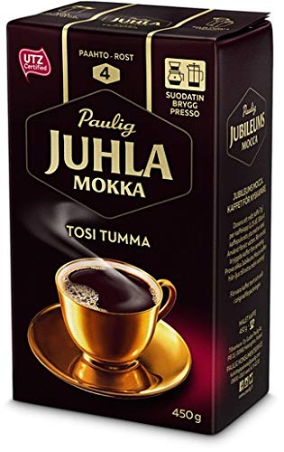 Paulig Juhla Mokka Tosi Tumma fine ground Coffee 1 Pack of 450g