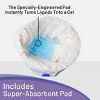 Cleanis CareBag Disposable Commode Liners – Super Absorbent, Leak-Proof & Odor-Control Liners for Bedside Commode Buckets, 50 Count